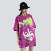 Load image into Gallery viewer, Joker Summer Top Graphic Tees Satan Horror Oversized Purple T Shirts Women Goth Couple Clothes Streetwear Gothic Clothing 2020
