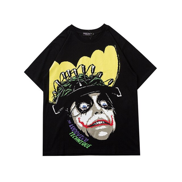Joker Summer Top Graphic Tees Satan Horror Oversized Purple T Shirts Women Goth Couple Clothes Streetwear Gothic Clothing 2020