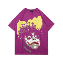 Load image into Gallery viewer, Joker Summer Top Graphic Tees Satan Horror Oversized Purple T Shirts Women Goth Couple Clothes Streetwear Gothic Clothing 2020
